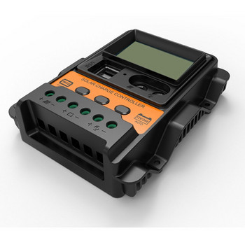 Solar Charge Controller 12V24V Solar Panel Battery Controller Regulator Auto 2 USB Display Load Discharger