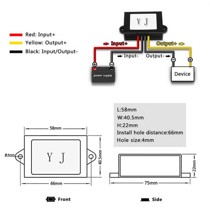 30V-90V līdz 24V 1A 2A 3A DC-DC sprieguma samazināšana Buck Regulators Barošanas avota adaptera Regulatora modulis elektriskajam transportlīdzeklim