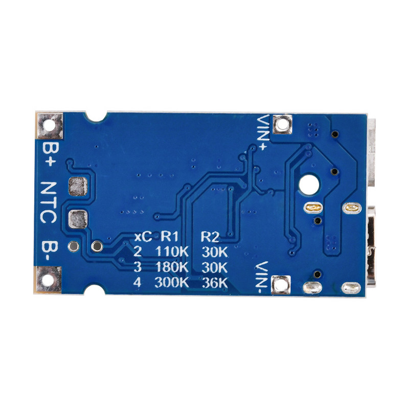 C tipa USB 2S 3S 4S BMS 4.5V-15V 18W 2A litija akumulatora uzlādes moduļa atbalsts QC ātrās uzlādes ar temperatūras aizsardzību
