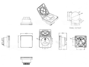 EU US AU UK Universal αδιάβροχη βιομηχανική πρίζα 10A/16A 250V IP44 Βύσμα τροφοδοσίας AC Ηλεκτρική πρίζα με κάλυμμα