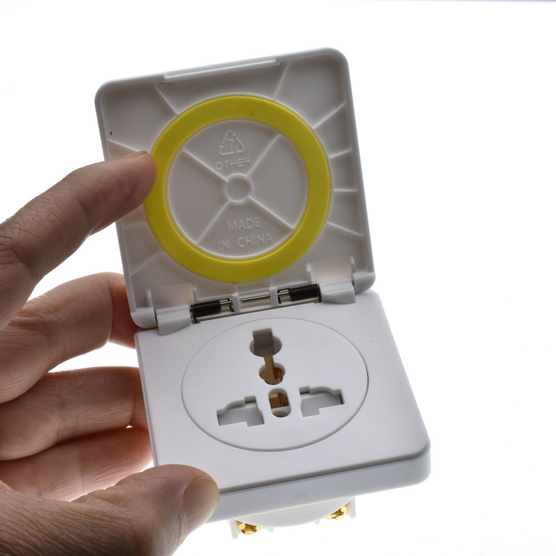 EU US AU UK Univerzális vízálló ipari aljzat 10A/16A 250V IP44 AC tápcsatlakozó dugó elektromos aljzat fedéllel