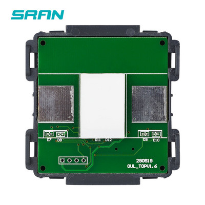SRAN A6 sorozat Fekete Üveg Panel érzékelő kapcsoló Érintőgomb EU francia Elektromos aljzatok Usb aljzat Modul barkácsolás