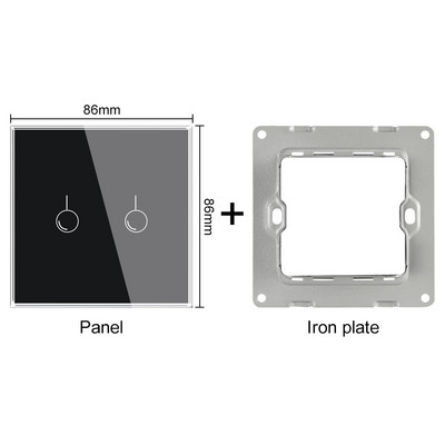 SRAN A6 sorozat Fekete Üveg Panel érzékelő kapcsoló Érintőgomb EU francia Elektromos aljzatok Usb aljzat Modul barkácsolás