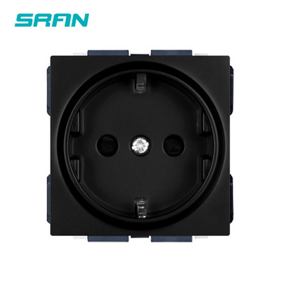 SRAN A6 sorozat Fekete Üveg Panel érzékelő kapcsoló Érintőgomb EU francia Elektromos aljzatok Usb aljzat Modul barkácsolás