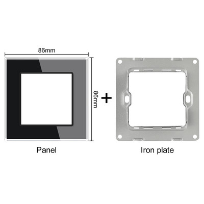 SRAN A6 sorozat Fekete Üveg Panel érzékelő kapcsoló Érintőgomb EU francia Elektromos aljzatok Usb aljzat Modul barkácsolás