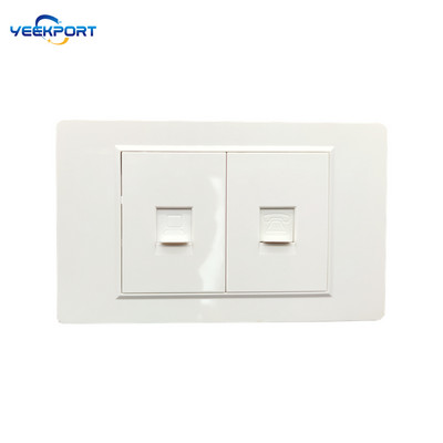 118 mm biela PC zásuvka s 2 USB portami, štandardná pre domácnosti, 16 A, 2-otvorová, s bielym PC panelom, samozhášacím panelom, kombináciou 2 USB portov