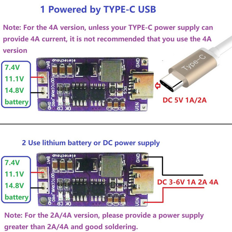 3-článková batéria typu C DC5V až 12,6V LiPo Li-Ion, prenosná nabíjačka, núdzové nabíjanie
