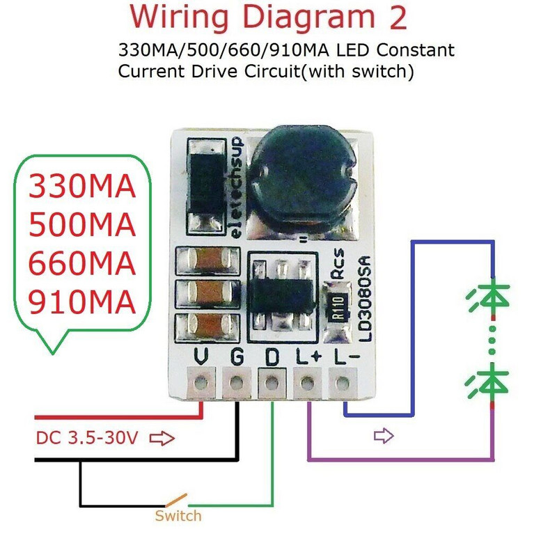 20W DC 3,7-30V PWM Pimedus SISSE VÄLJAS Juht LED-draiver 500MA Püsivool