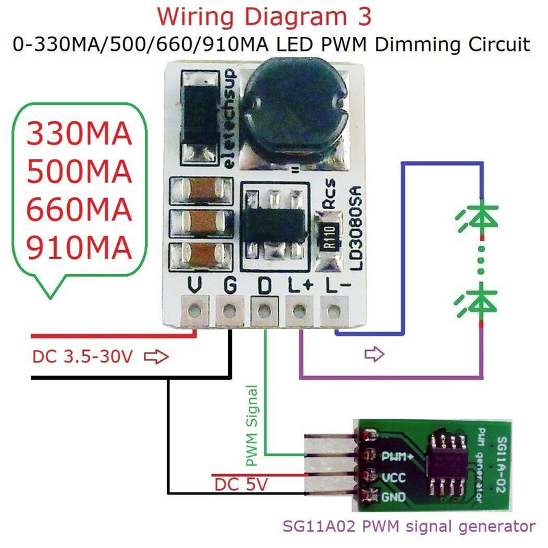 20W DC 3,7-30V PWM Pimedus SISSE VÄLJAS Juht LED-draiver 500MA Püsivool