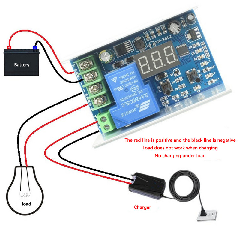 Universaalne aku laadimise juhtpaneel ülelaadimise kaitse Akude laadija kontroller Osade vahetamine