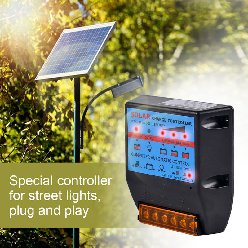 Solárny regulátor 10A/30A/60A/100A PWM regulátor 12V/24V s automatickou adaptáciou, fotovoltický solárny panel, nabíjačka batérií, regulátor