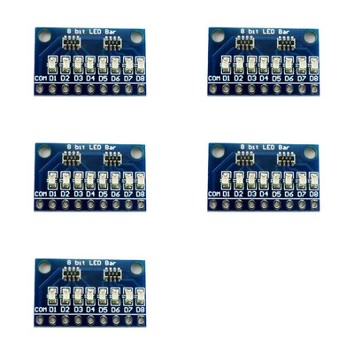 3-24V 8 bites piros közös anódos LED jelző bar barkácskészlet Arduino NANO MCU pi-hez