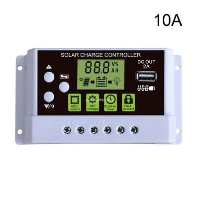 10A/20A/30A 12V/24V PWM napelemes töltő szabályozó megújuló energiához