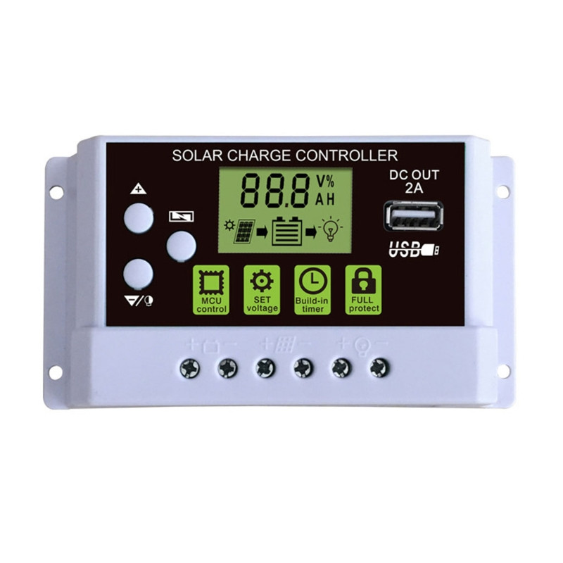 10A/20A/30A 12V/24V PWM napelemes töltő szabályozó megújuló energiához