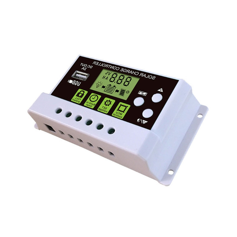 10A/20A/30A 12V/24V PWM napelemes töltő szabályozó megújuló energiához