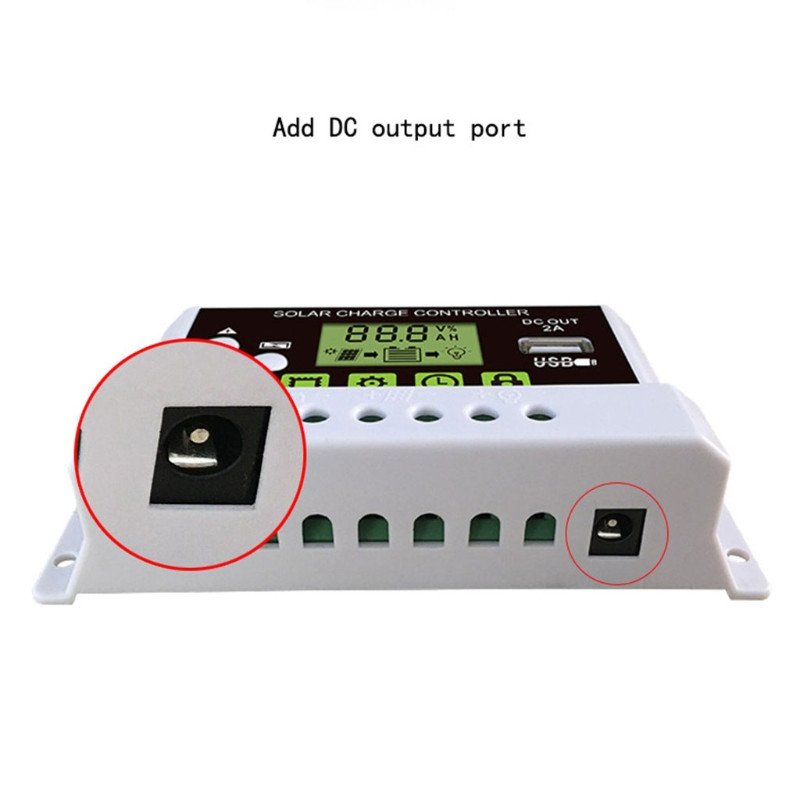 10A/20A/30A 12V/24V PWM napelemes töltő szabályozó megújuló energiához