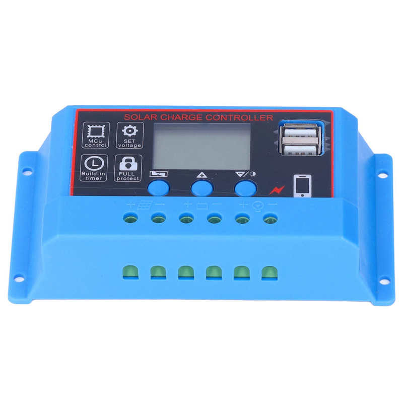 Fotovoltaikus akkumulátorvezérlő napelemes töltésvezérlő, kettős USB-kimenet az intelligens háztartásokhoz