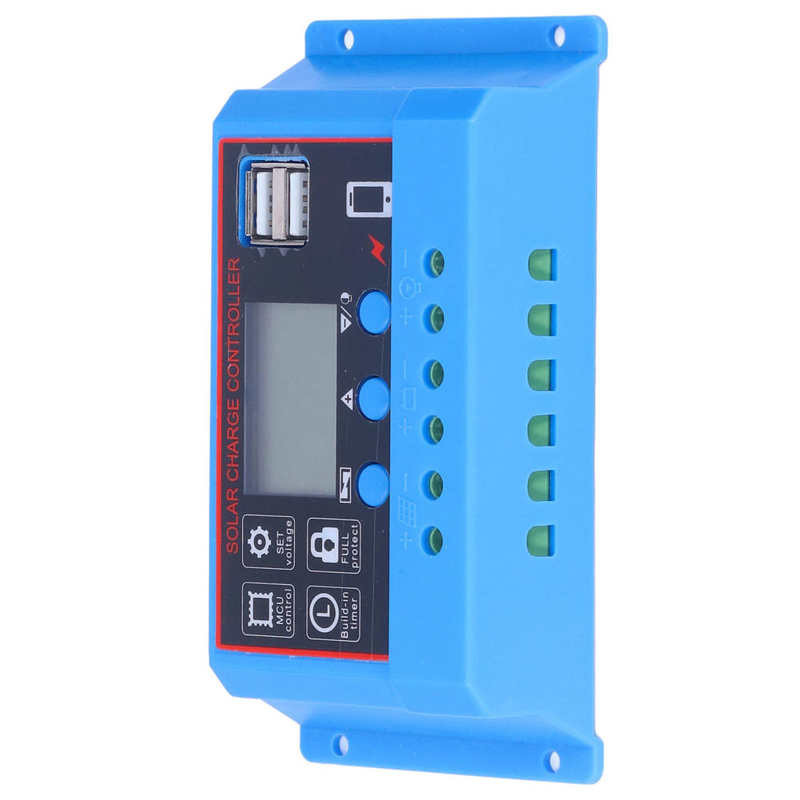 Fotovoltaikus akkumulátorvezérlő napelemes töltésvezérlő, kettős USB-kimenet az intelligens háztartásokhoz