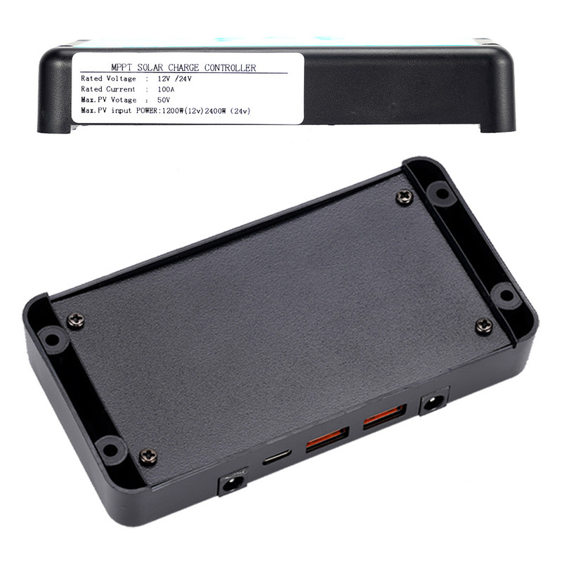 Päikeseenergia laadimise kontroller 12V/24V 30A/60A/100A päikeseenergia regulaator MPPT akulaadija LCD-ekraan kahe USB-ga päikesepaneeli kontroller
