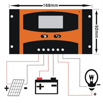 Ελεγκτής ηλιακής φόρτισης με χρονοδιακόπτη διπλής θύρας USB Ρύθμιση αυτόματης παραμέτρου PWM