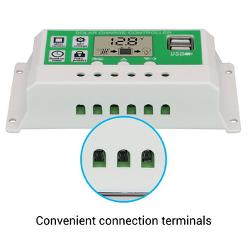 Контролер за слънчево улично осветление Двоен USB изход 12V/24V RBL-30A-Li Соларен контролер