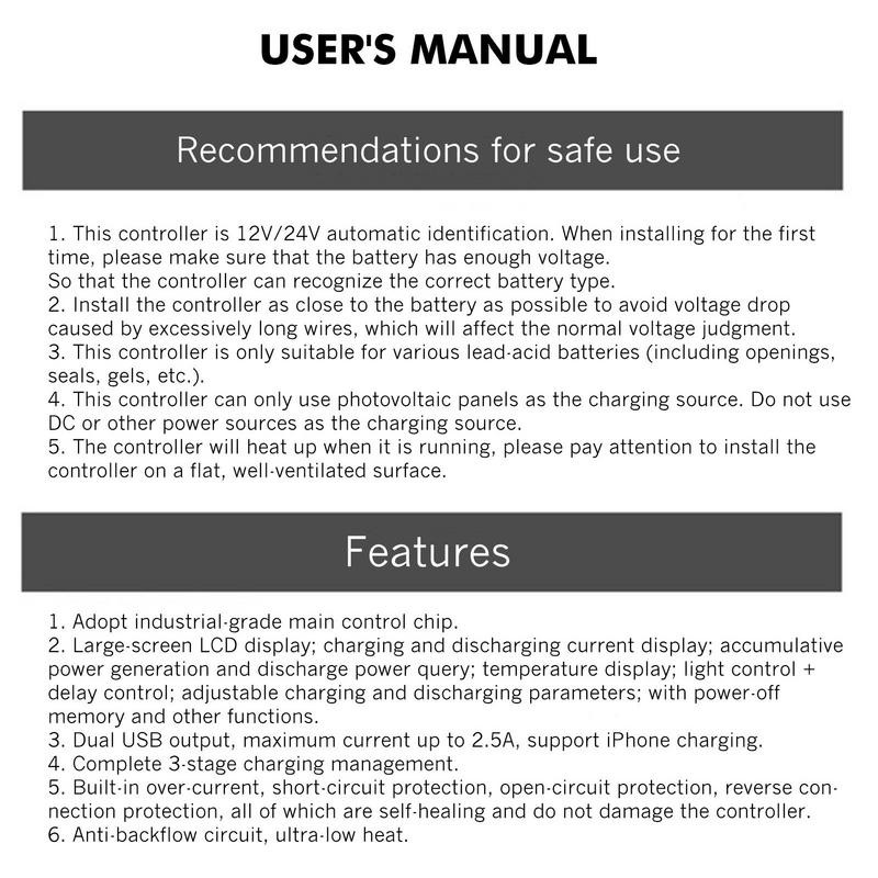 Saules paneļa lādētāja regulators Saules paneļa lādētāja regulators ar vairāku ķēžu aizsardzību regulējamu saules paneļa regulatoru uzlādei
