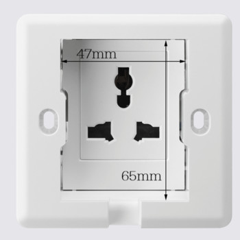 UK Plug 13A Wall Embedded Socket Panel, Hidden Wall 220V Electrical Socket, Model 86 Refrigerator Invisible Pocket