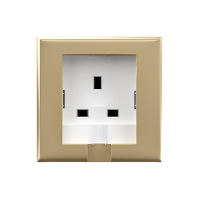 UK Plug 13A fali beágyazott aljzatpanel, rejtett fali 220V elektromos aljzat, 86-os modell, hűtőszekrény láthatatlan konnektor