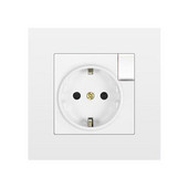 Balts 86 mm datora panelis Francija ES sienas kontaktligzda Vācija franču zemējums sienas barošanas lādētājs Krievija Koreja Schuko ligzda 250V