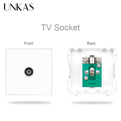 UNKAS B8 barkácsmodulok, amelyek illeszkednek a TV-porthoz RJ45 internetes számítógép-csatlakozó fali aljzathoz, ingyenes kombinált aljzat