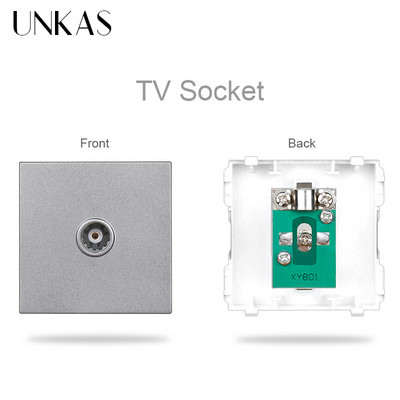 UNKAS B8 barkácsmodulok, amelyek illeszkednek a TV-porthoz RJ45 internetes számítógép-csatlakozó fali aljzathoz, ingyenes kombinált aljzat