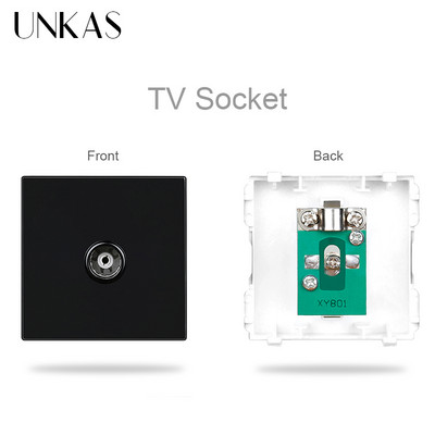 UNKAS B8 barkácsmodulok, amelyek illeszkednek a TV-porthoz RJ45 internetes számítógép-csatlakozó fali aljzathoz, ingyenes kombinált aljzat