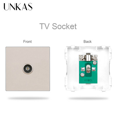 UNKAS B8 barkácsmodulok, amelyek illeszkednek a TV-porthoz RJ45 internetes számítógép-csatlakozó fali aljzathoz, ingyenes kombinált aljzat