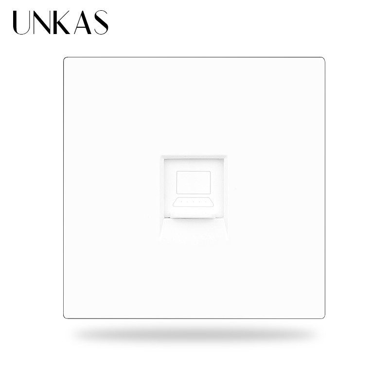 UNKAS B8 barkácsmodulok, amelyek illeszkednek a TV-porthoz RJ45 internetes számítógép-csatlakozó fali aljzathoz, ingyenes kombinált aljzat