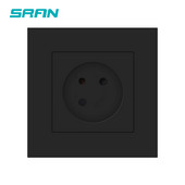 SRAN 16A Israeli pistikupesa, valge/must/hall PC leegiaeglustaja paneel, AC 100 ~ 250 V seinakontaktid
