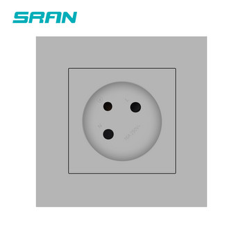 SRAN 16A Πρίζα Ισραήλ, Λευκό/Μαύρο/Γκρι πίνακα επιβραδυντικής φλόγας PC, AC 100~250V Ηλεκτρικές πρίζες τοίχου