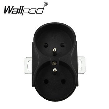 Wallpad Double EU French Socket за една кутия L6 Series DIY Fit L6 Single EU Frame Round Back with Claws