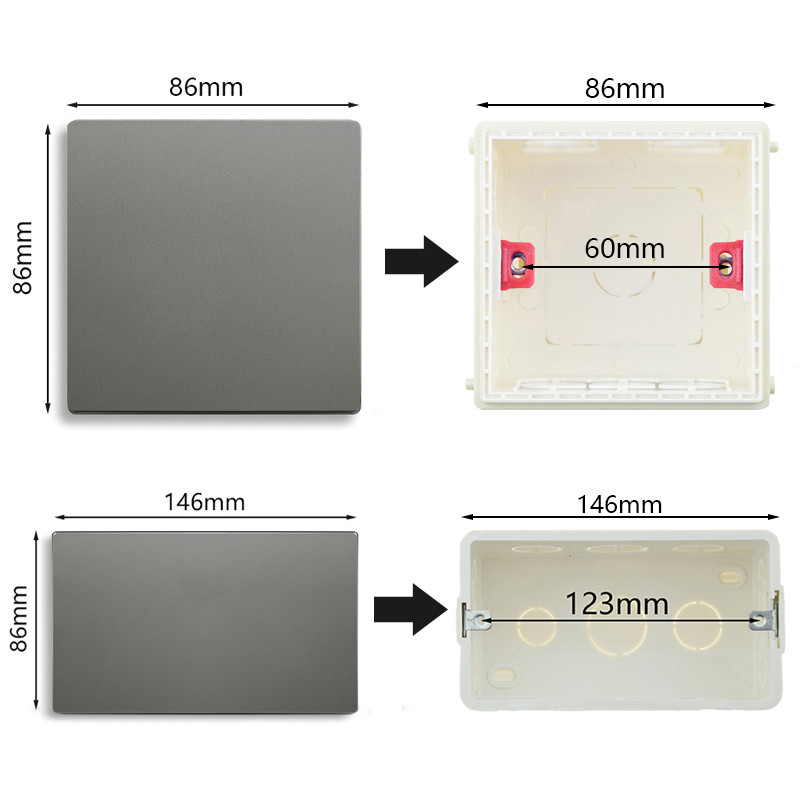 13A štandardná elektrická zásuvka pre Spojené kráľovstvo, dva USB porty na nabíjanie, 2,1A LED indikátor, jedna dvojitá nástenná zásuvka, 3-kolíková, striebornosivá, plastová, Malta