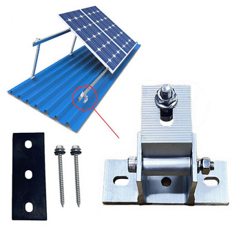 Скоба за монтаж на соларен панел Скоба за модул PV Индивидуално регулируем монтажен възел за плосък покрив Алуминиева скоба
