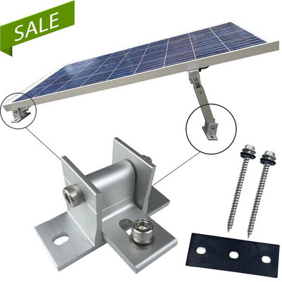 Скоба за монтаж на соларен панел Скоба за модул PV Индивидуално регулируем монтажен възел за плосък покрив Алуминиева скоба