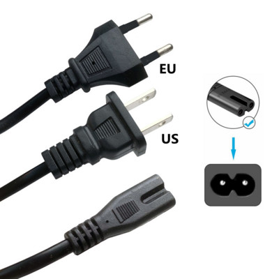 ЕС удължителен кабел към C7 Захранващ кабел IEC Фигура 8 Захранващ кабел за Samsung LG Sony TV Samsung Монитор Захранване PS2