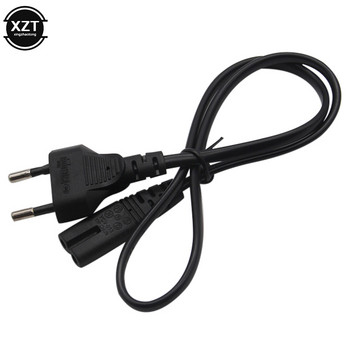 1Pcs 0.6M 2 ft 2 pins AC захранващ кабел САЩ и ЕС Висококачествен захранващ кабел Захранващ кабел за настолен лаптоп