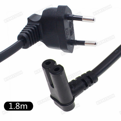 Cablu de alimentare CA cu unghi de 90 de grade C7 pentru Samsung Philips Sony TV LED EU Schuko CEE7/16 la IEC C7 Cablu adaptor cablu de alimentare Cablu VDE