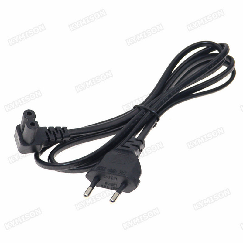C7 90 laipsnių kampu kintamosios srovės maitinimo laidas, skirtas Samsung Philips Sony LED televizoriui EU Schuko CEE7/16 to IEC C7 maitinimo laido adapterio kabelis VDE laidas