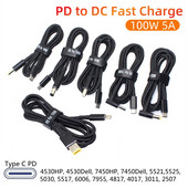 45W 65W 90W 100W USB тип C PD кабел за зареждане Кабел USB C щепсел Преобразувател към захранващ адаптер за лаптоп Конектор за универсални лаптопи