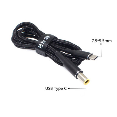 45W 65W 90W 100W USB тип C PD кабел за зареждане Кабел USB C щепсел Преобразувател към захранващ адаптер за лаптоп Конектор за универсални лаптопи