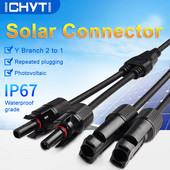 1000 V fotogalvaaniline Y haru 2 kuni 1 PV isane ja emane kombainikarbi inverteri paneeli pistik veekindel IP67 päikesepistik