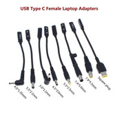 USB 3.1 tipo C PD maitinimo adapterio keitiklis DC kištuko jungties kabelio laidas 5,5x2,5 mm kištukas, skirtas Asus Toshiba nešiojamojo kompiuterio adapteriui