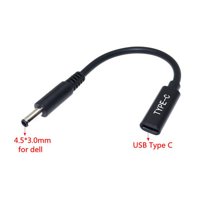 USB 3.1 tipo C PD maitinimo adapterio keitiklis DC kištuko jungties kabelio laidas 5,5x2,5 mm kištukas, skirtas Asus Toshiba nešiojamojo kompiuterio adapteriui