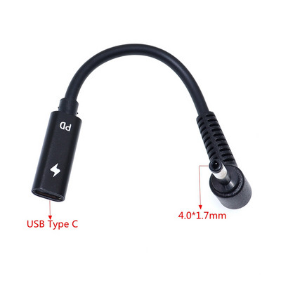 USB 3.1 tipo C PD maitinimo adapterio keitiklis DC kištuko jungties kabelio laidas 5,5x2,5 mm kištukas, skirtas Asus Toshiba nešiojamojo kompiuterio adapteriui